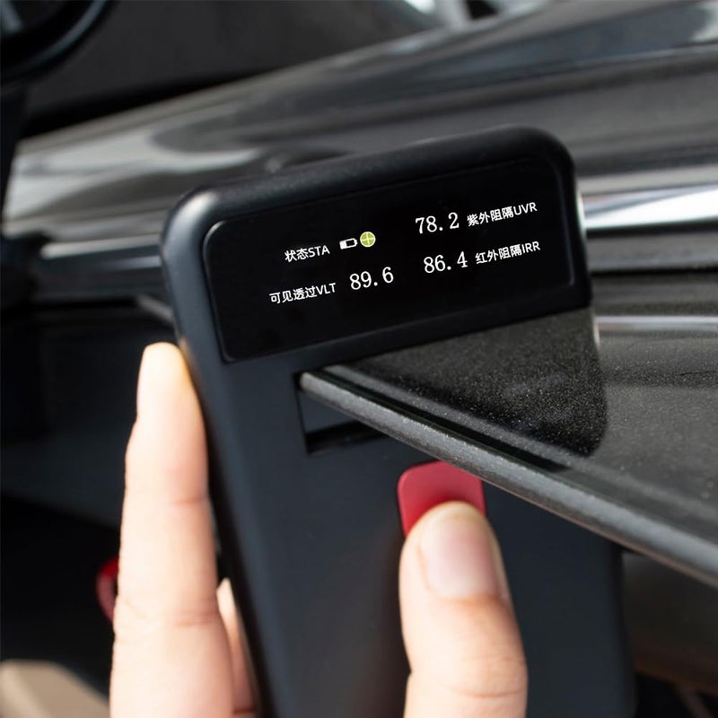 EberSpec Tint Meter,Digital Window Tint Meter,3-in-1 Solar Film Meter CT-26, IRR/UVR Barrier Rate Detection, VLT Transmittance Measurement Solar Film Window Glass Insulation Film Detection, Type-C Charging - Image 1